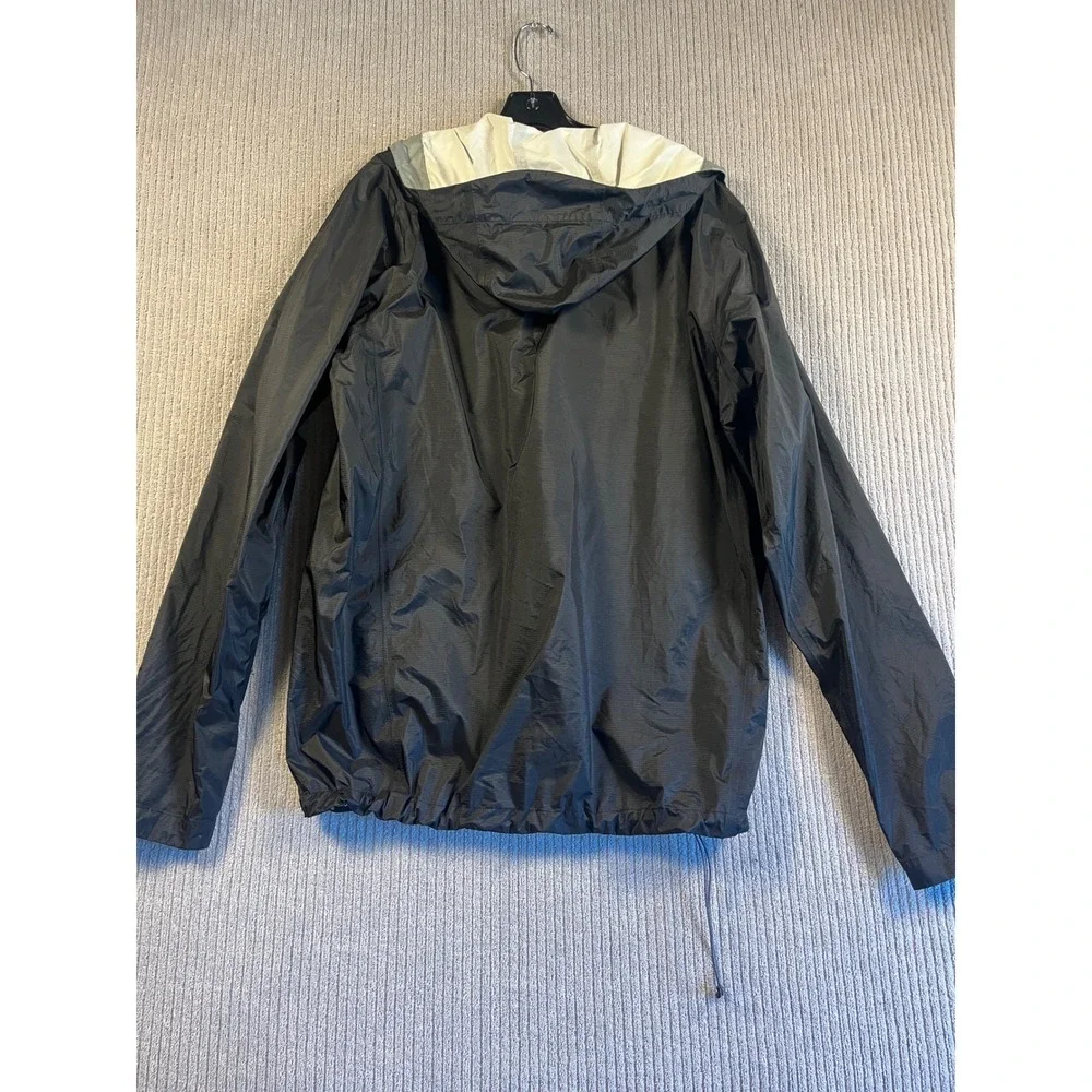 REI Co-op Rainier Rain Jacket Mens Large Tall Black Waterproof Hooded Shell L T